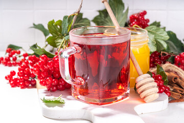 Organic viburnum hot tea