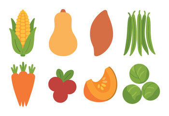 Vibrant assortment of vegetables on abstract green background