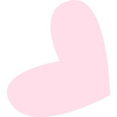 Pale Pink Heart Shape Design Element With Transparent Background Ideal For Valentines Day Or Romantic Themes