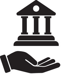 Symbol of financial support and government services