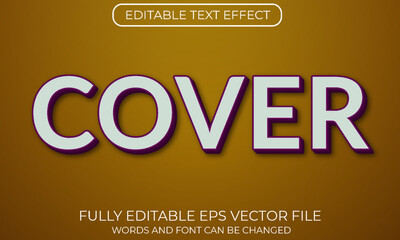Cover editable text effect