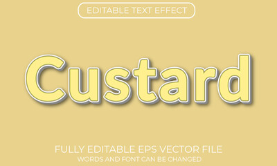 Custard editable text effect