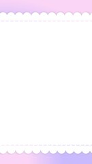 A cute and pop frame with a rainbow background and lace