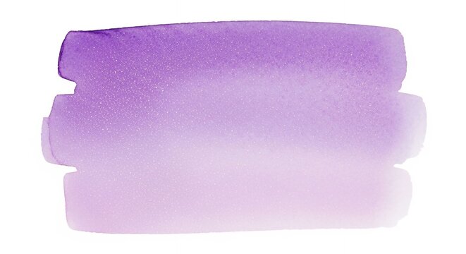 Purple watercolor brush stroke gradient isolated on white background