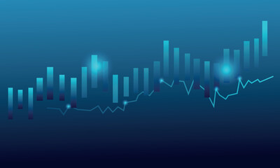 Stock chart going down. Share price