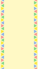 Colorful flag pop, cute and pop frame background