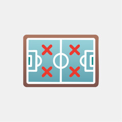 Soccer Field Strategy Tactical Formation and Game Plan.