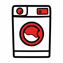 Washing Machine Icon Laundry Symbol Vector Illustration