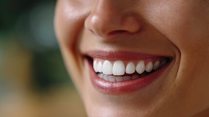 Joyful young woman smiling indoor portrait cozy home setting close-up photography warm atmosphere happiness concept