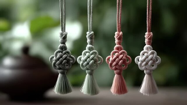 Exquisite Chinese Knot Tassel Ornaments Quietly Presented