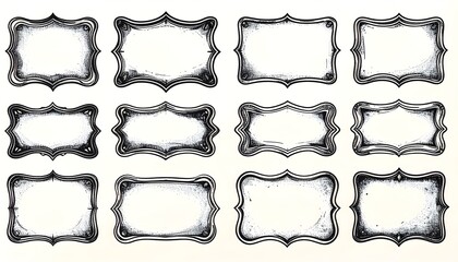 Obraz premium Collection of vintage ornate picture frames