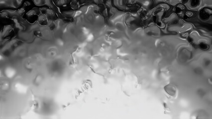 Abstract liquid metal flowing monochrome texture background