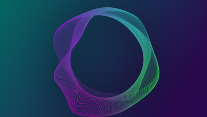 Deep Purple Abstract Wavy Ring Particle Motion