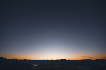 Sunrise Over Lake Hawea from Isthmus Peak, Wanaka, New Zealand