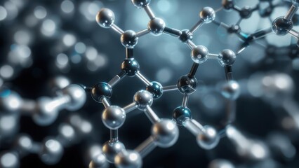 Abstract 3D rendering of a molecule structure