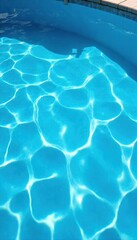 Sparkling Blue Swimming Pool Sunlit Water Invites Refreshing Summer Dip