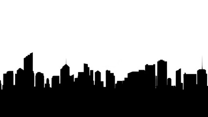 PNG Cityscape architecture silhouette metropolis.