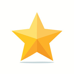 Fototapeta premium Golden Star Icon Illustration Design Achievement Starfish Shape Celebration Symbol