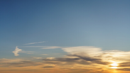 Dawn sky only, design element, no people