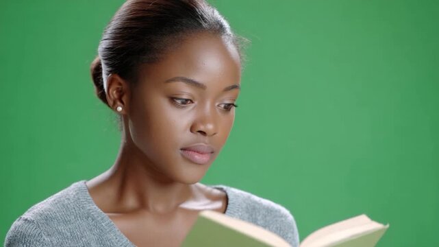 Knowledge in Focus: A woman engrossed in a book, absorbed by the narrative, showcasing the power of reading and the joy of learning.