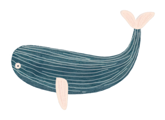 PNG Chalk style whale animal underwater blackboard.