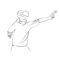 One continuous line drawing on white isolated background. Minimalism linear illustration. wave, sport, windsurf, surfer, sea, ocean, nature, water, sailing, summer