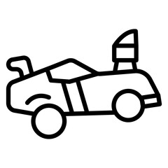 Drag Racing Car vector line icon design