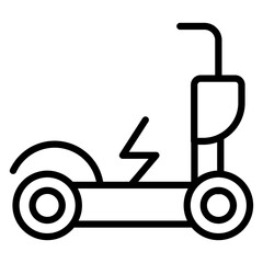 Kick Scooter vector line icon design