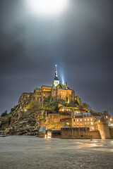 Mont Saint Michel Night Glow