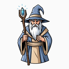 Obraz premium wizard magic staff fantasy