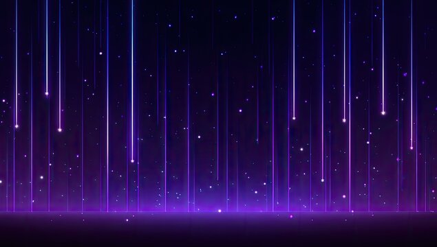 Purple digital rain effect - Powered by Adobe