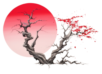 PNG Plant tree tranquility illustrated.