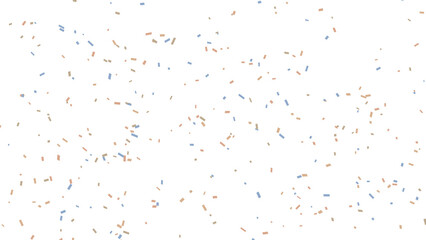Elegant Confetti Scattering in Blue and Beige on White Background