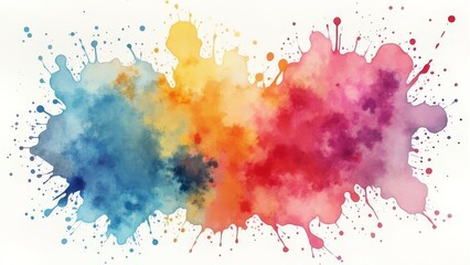 Colorful paint splash with splatter effect