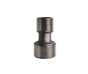 Industrial metal threaded pipe connector, plumbing part