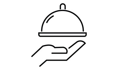 Catering outline icon isolated on transparent background. EPS 10