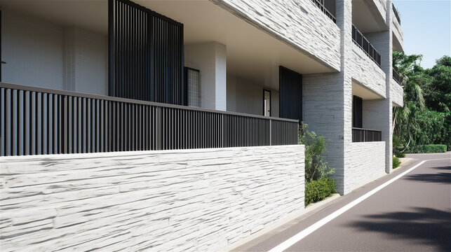 マンションの1階の外観