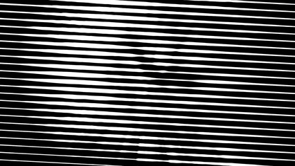 Dynamic black and white horizontal stripe pattern with speed lines and a distorted wave effect perfect for motion graphics, glitch art, or modern web backgrounds
