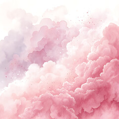 Fototapeta premium Soft pink and white wispy clouds abstract background