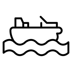Canal vector line icon design