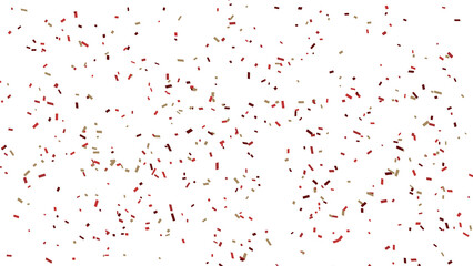 Festive Confetti Rain Showers Against Clean White Backdrop Background