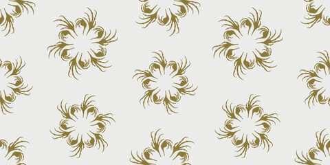 Palm hands of human skeletons silhouettes, circles, seamless pattern halloween background, wallpaper, paper, wrapper, fabric, vector illustration