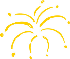 Firework Sparks Crayon textured hand drawn, Star