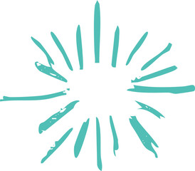 Firework Sparks Crayon textured hand drawn, Star