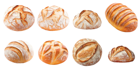 Artisanal Breads: An array of freshly baked, crusty breads with unique textures and patterns are presented, appealing to the eye and promising a delightful culinary experience.