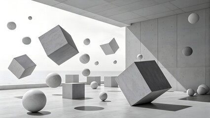 3d render of a modern living room