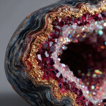 Geode crystal formation mineral specimen