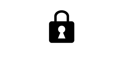 Padlock Security Icon on white background