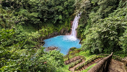 Rio Celeste Waterfall and pool in Tenorio Volcano National Park, Alajuela Province, Costa Rica © Bob