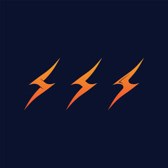 Fototapeta premium Dynamic Electric Flash Icon with Bolt Shape Representing Energy and Fast Movement